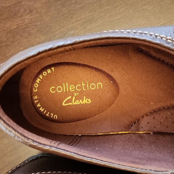 Clarks Ashland Lane Q Ultimate Comfort Size 8 M Womens Red Wood Slip-on Brown - Picture 2 of 7